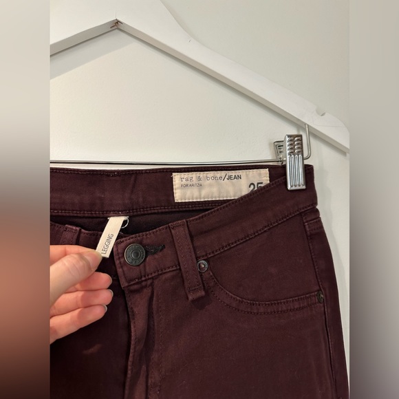 Rag and Bone skinny jeans with lots of stretch in fab deep purple colour—size 25 - Picture 2 of 12